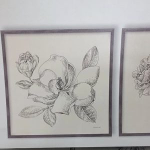 set cuadro flor